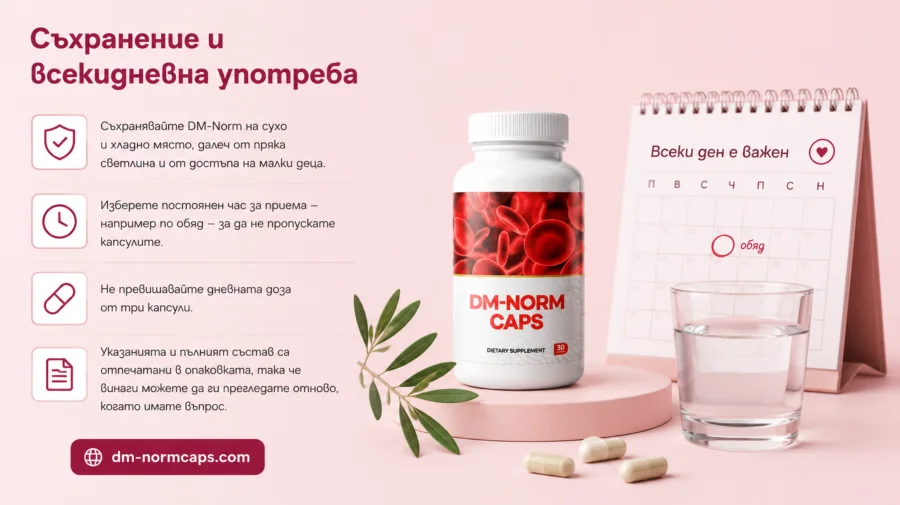 DM-Norm — Съхранение и всекидневна употреба